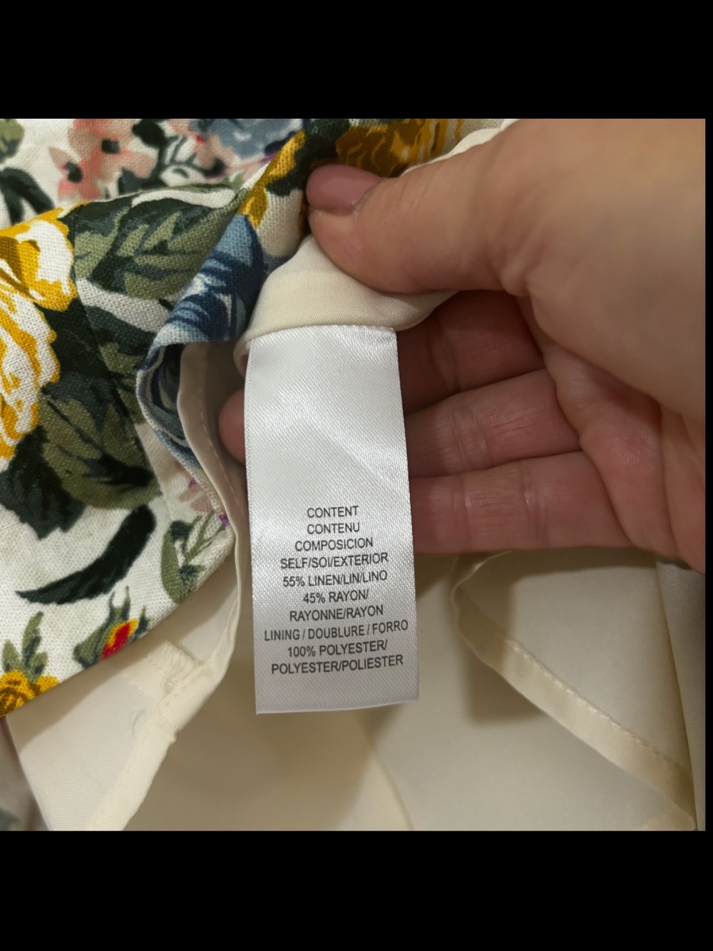 WAYF Rosemary Floral Linen Blend Minidress Size M - Picture 6 of 6